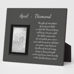 April Birthstone Diamond Fotoplatte