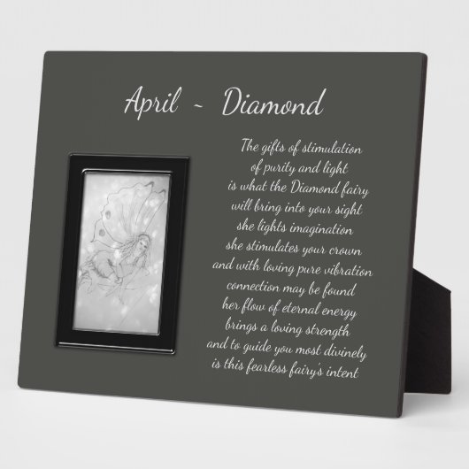 April Birthstone Diamond Fotoplatte (Seite)