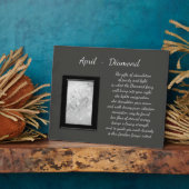 April Birthstone Diamond Fotoplatte (Seite)