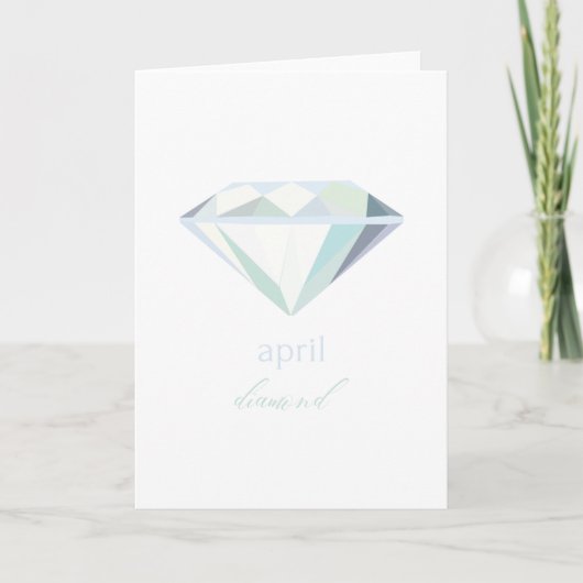 April Birthstone Diamond Karte (Vorderseite)
