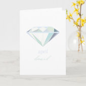 April Birthstone Diamond Karte (Gelbe Blume)