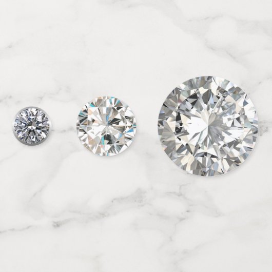 April Birthstone Diamond Table Konfetti (Rückseiten)