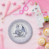 April - Birthstone Drache: Diamond Pappteller (Party)