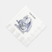 April - Birthstone Drache: Diamond Serviette (Ecke)