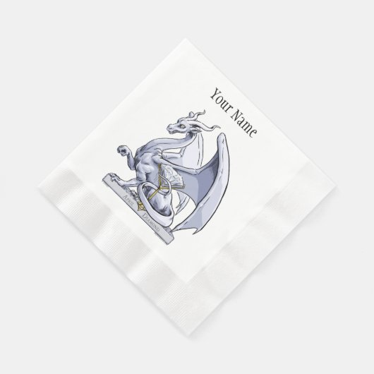 April - Birthstone Drache: Diamond Serviette (Ecke)