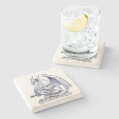 April - Birthstone Drache: Diamond Steinuntersetzer (Seitenansicht)