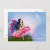 April Birthstone Fairy Postkarte (Vorne/Hinten)