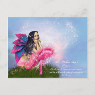 April Birthstone Fairy Postkarte