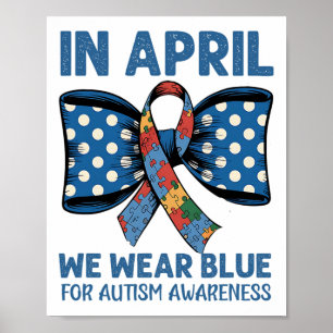 April Blue Outfit zur Sensibilisierung für Autismu Poster