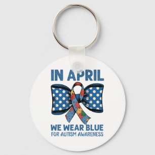 April Blue Outfit zur Sensibilisierung für Autismu Schlüsselanhänger