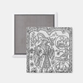 April, Blume, Aries Magnet (Vorderseite/Rückseite)