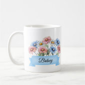 April Blume Custom Daisy Geburtstag Kaffeetasse (Links)