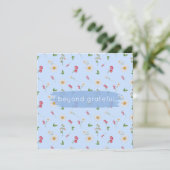 April Blume Daisy Sweet Pea Dankbarkeit Dankeskarte (Stehend Vorderseite)