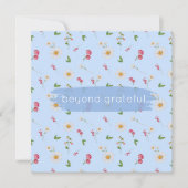 April Blume Daisy Sweet Pea Dankbarkeit Dankeskarte (Vorderseite)