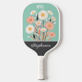 April Blume Individuelle Name Pickleball Schläger
