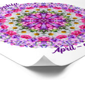 April Blume Personalisiertes Zitat Kinder Kinderzi Poster (Ecke)