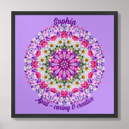 April Blume Personalisiertes Zitat Kinder Kinderzi Poster