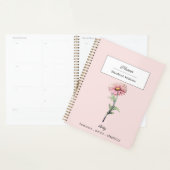 April Blume Pink Daisy Design Personalisiert Planer (Anzeige)