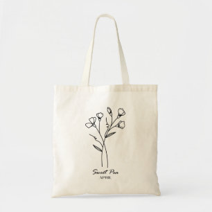 April Blume   Sweet Pea Tragetasche