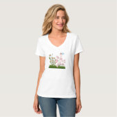 April Blume und Stein T-Shirt (Vorderseite Vollansicht)