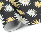 April Blume Watercolor Daisies Muster Geschenkpapier (Rolleneckpunkt)