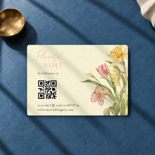 April-Blüten-Garten-Narzisse-RSVP-Karte RSVP Karte