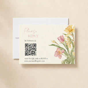 April-Blüten-Garten-Narzissen-RSVP-Karte RSVP Karte