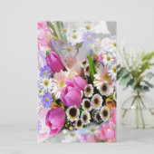 April Bouquet Briefpapier (Stehend Vorderseite)