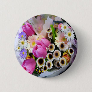 April Bouquet Button