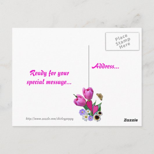 APRIL BOUQUET ~ Postkarte (Rückseite)