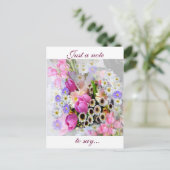 April Bouquet Postkarte (Stehend Vorderseite)