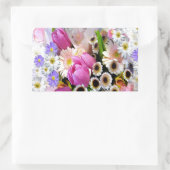 April Bouquet Rechteckiger Aufkleber (Tasche)