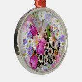 April Bouquet Silbernes Ornament (Rechts)
