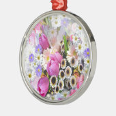 April Bouquet Silbernes Ornament (Links)