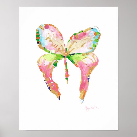 April Butterfly Print Poster (Vorne)