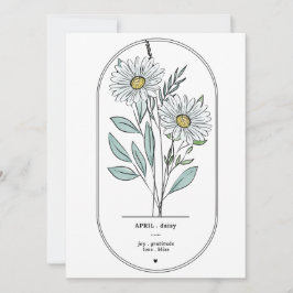 April Daisy Birth Blume Print