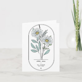 April Daisy Birth Blume Print