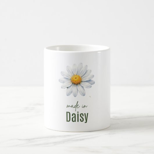 April Daisy Birth Flower Coffee Cup Watercolor Kaffeetasse (Mittel)