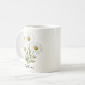 April Daisy Flowers Kaffeetasse (Vorderseite Links)