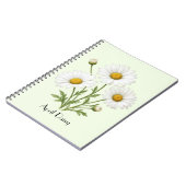 April Daisy Flowers Notizblock (Linke Seite)