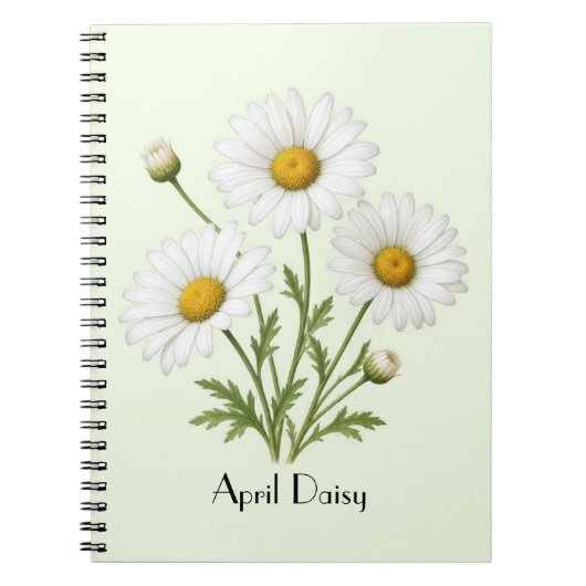 April Daisy Flowers Notizblock (Vorderseite)