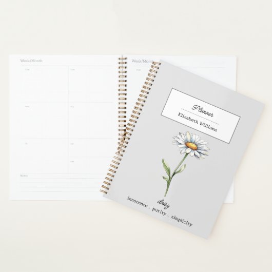 APRIL DAISY GEBURT BLUME PERSONALISIERT PLANER (Anzeige)