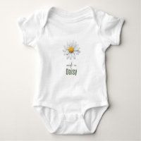 April Daisy Geburtsblumen-Bodysuit Wasserfarbe