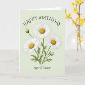 April Daisy Geburtstag Karte (Gelbe Blume)