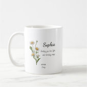 April Daisy Personalized Birthday Kaffeetasse (Links)