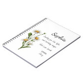 April Daisy Personalized Birthday Notizblock (Linke Seite)