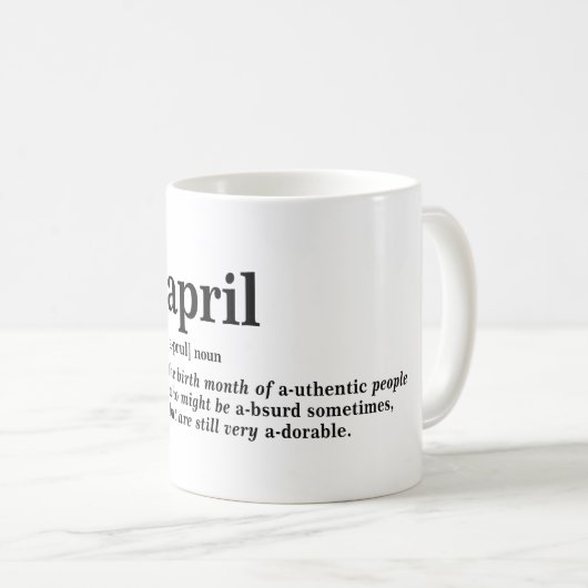 April - Definition Kaffeetasse (VorderseiteRechts)