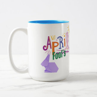 April, der Narr Zweifarbige Tasse