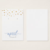April Diamond Birthstone Earring Display Card (Vorne & Hinten)