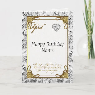 April Diamond Birthstone Geburtstagskarte Karte